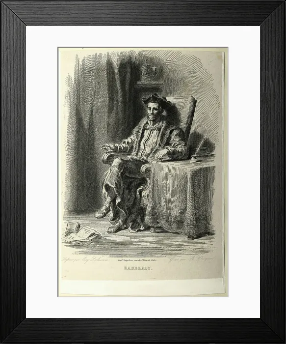 Framed Print : Engraving Of Francois Rabelais Framed Print : Engraving Of Francois Rabelais