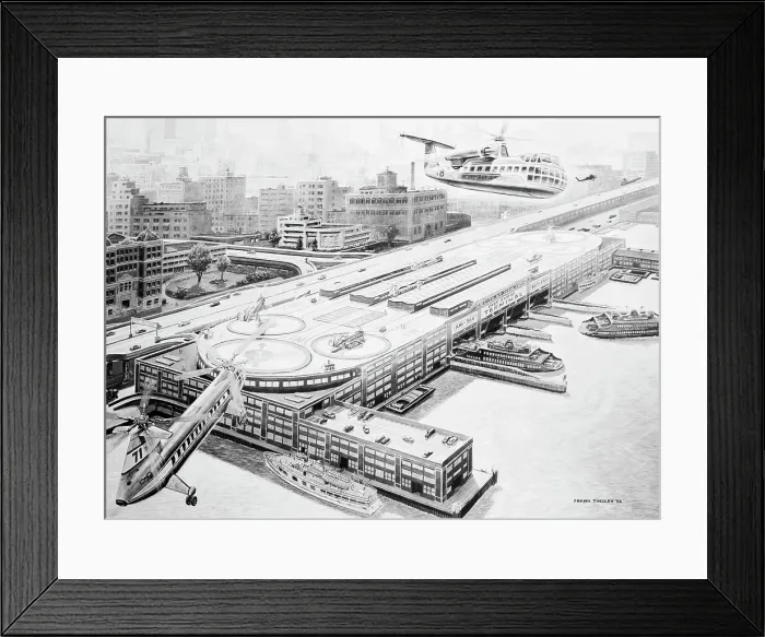 Framed Print : Drawing of Transportation Terminal Framed Print : Drawing of Transportation Terminal