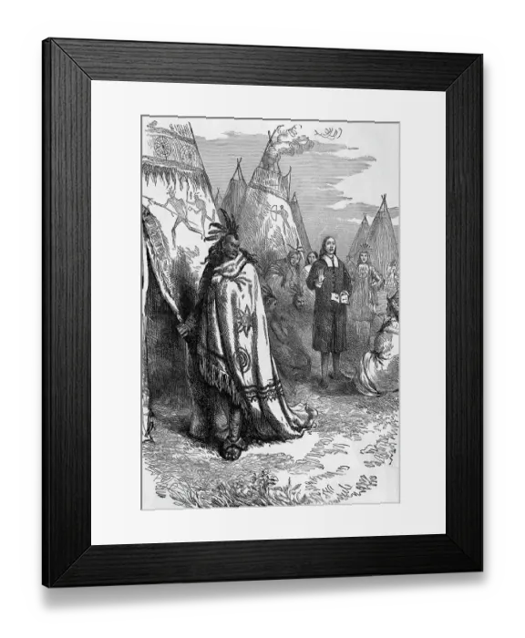 Framed Print : Christian Missionary To Native Americans Framed Print : Christian Missionary To Native Americans