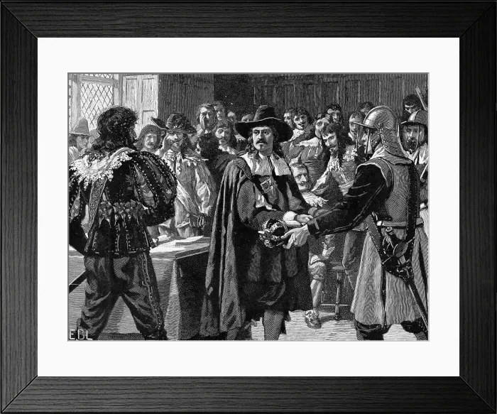 Framed Print : Oliver Cromwell Dissolves Parliament