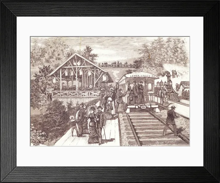 Framed Print : Illustration of Travelers on Lehigh Valley Railroad Framed Print : Illustration of Travelers on Lehigh Valley Railroad
