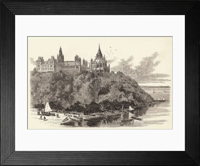 Framed Print : Illustration of Ottawa's Early Coastline Framed Print : Illustration of Ottawa's Early Coastline