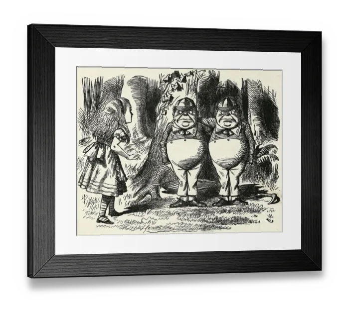 Framed Print : Tweedledum and Tweedledee by John Tenniel Framed Print : Tweedledum and Tweedledee by John Tenniel