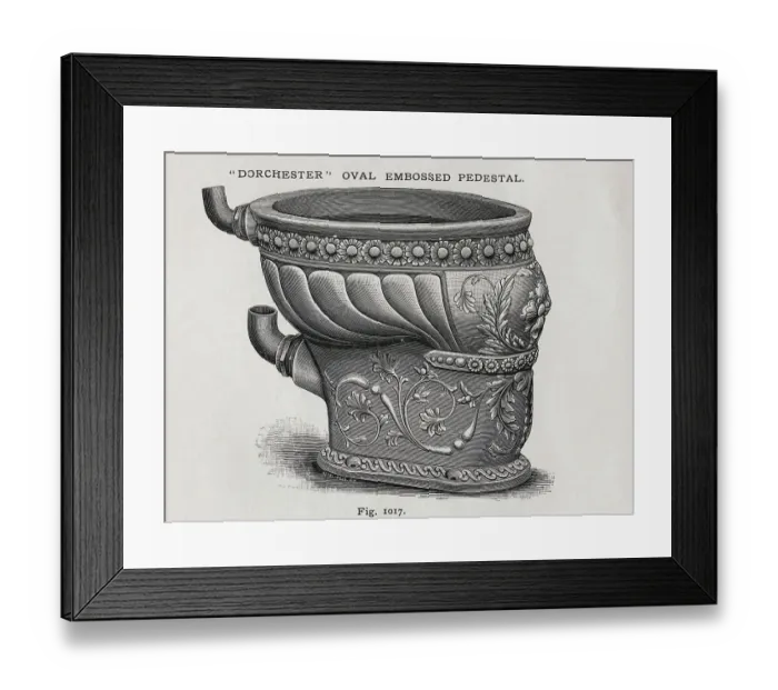 Framed Print : Illustration Depicting Toilet Bowls Framed Print : Illustration Depicting Toilet Bowls