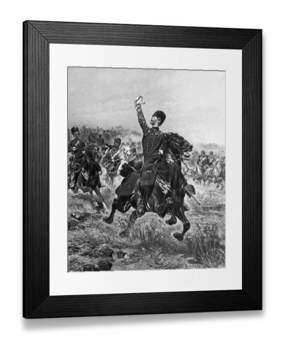 Framed Print : Artillary Of The Guard Leading Charge Framed Print : Artillary Of The Guard Leading Charge