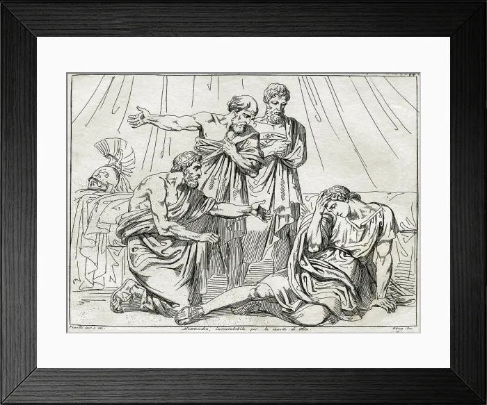 Framed Print : Illustration of a Depressed Alexander the Great