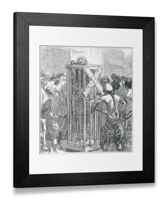 Framed Print : Illustration of an Early Chinese Execution Scene Framed Print : Illustration of an Early Chinese Execution Scene