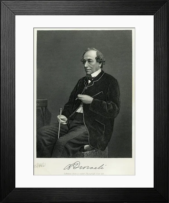 Framed Print : Engraving of Benjamin Disraeli Framed Print : Engraving of Benjamin Disraeli
