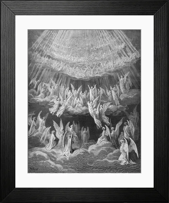 Framed Print : Angels in the Sky from Dante's Paradisio Framed Print : Angels in the Sky from Dante's Paradisio