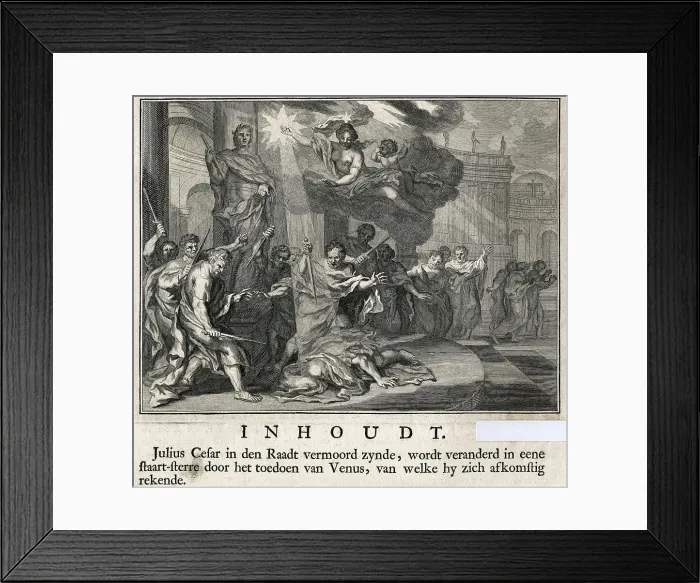Framed Print : Allegorical Engraving of the Assassination of Caesar Framed Print : Allegorical Engraving of the Assassination of Caesar