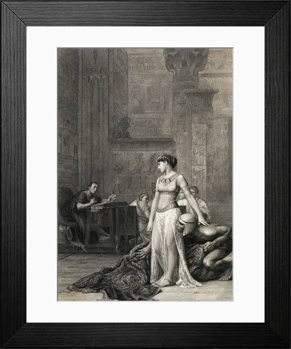 Framed Print : Illustration of Cleopatra Meeting with Caesar