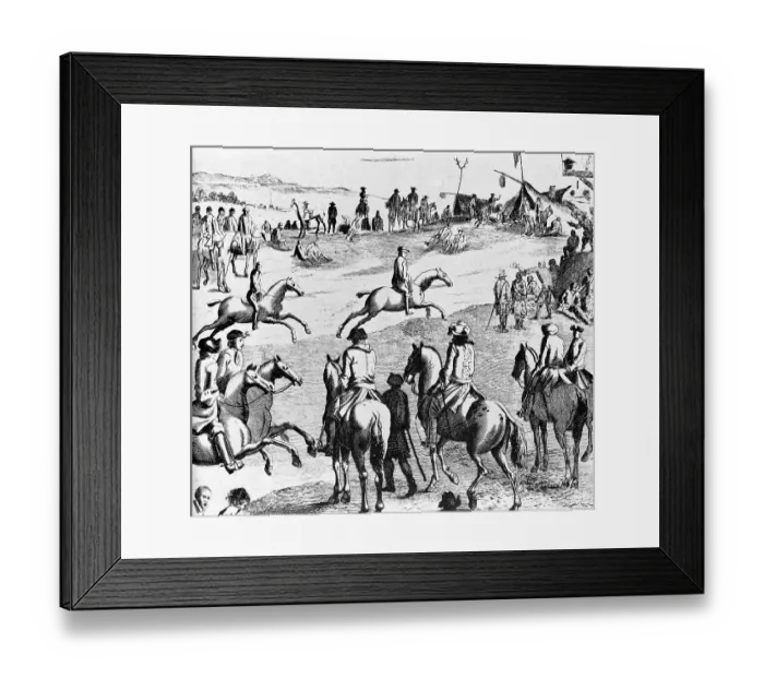 Framed Print : Establishment of Horse Racing in America Framed Print : Establishment of Horse Racing in America