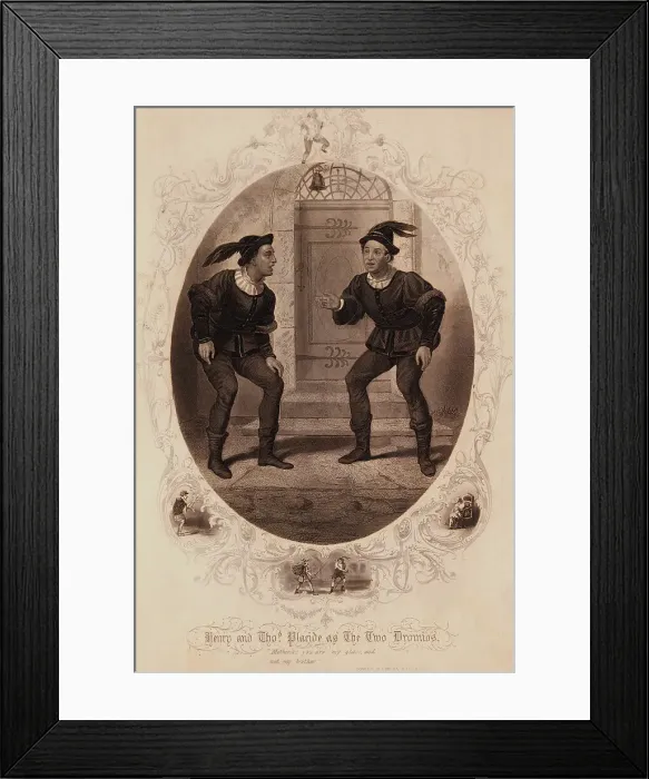 Framed Print : Illustration of Scene from Comedy of Errors Framed Print : Illustration of Scene from Comedy of Errors