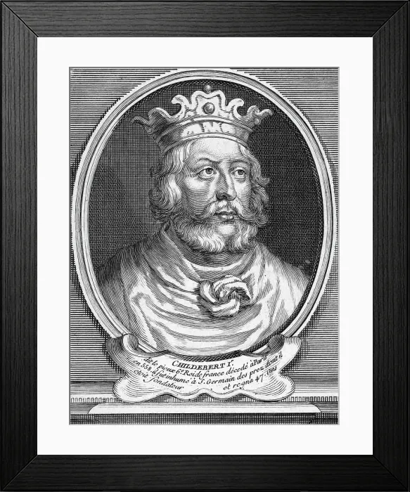Framed Print : Childebert I Engraving Framed Print : Childebert I Engraving