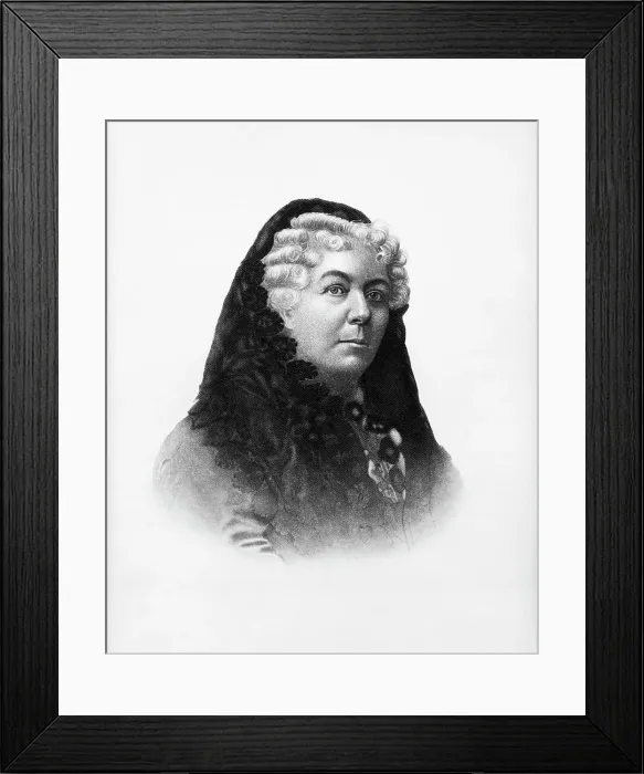 Framed Print : Engraving of Elizabeth Cady Stanton