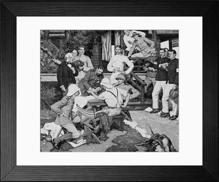 Framed Print : Illus. Of Men Getting Inoculations Framed Print : Illus. Of Men Getting Inoculations