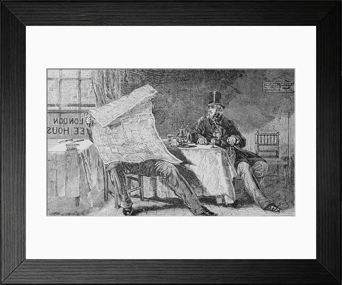 Framed Print : Man waiting for Newspaper Framed Print : Man waiting for Newspaper