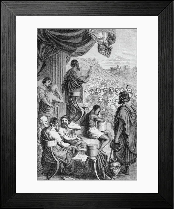 Framed Print : Herodotus Reading His History to the Assembled Greeks Illustration Framed Print : Herodotus Reading His History to the Assembled Greeks Illustration