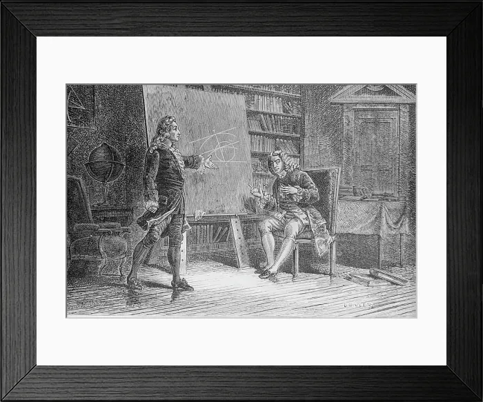 Framed Print : Jacques and Jean Bernouilli Discussing Geometry Framed Print : Jacques and Jean Bernouilli Discussing Geometry