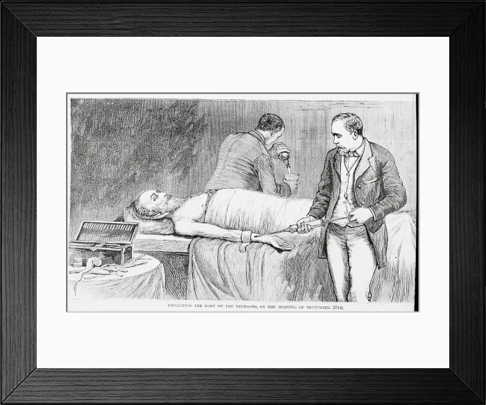 Framed Print : Illustration of President Garfield Lying in Morgue Framed Print : Illustration of President Garfield Lying in Morgue
