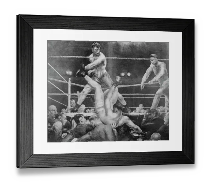 Framed Print : Dempsey and Firpo by George Wesley Bellows Framed Print : Dempsey and Firpo by George Wesley Bellows