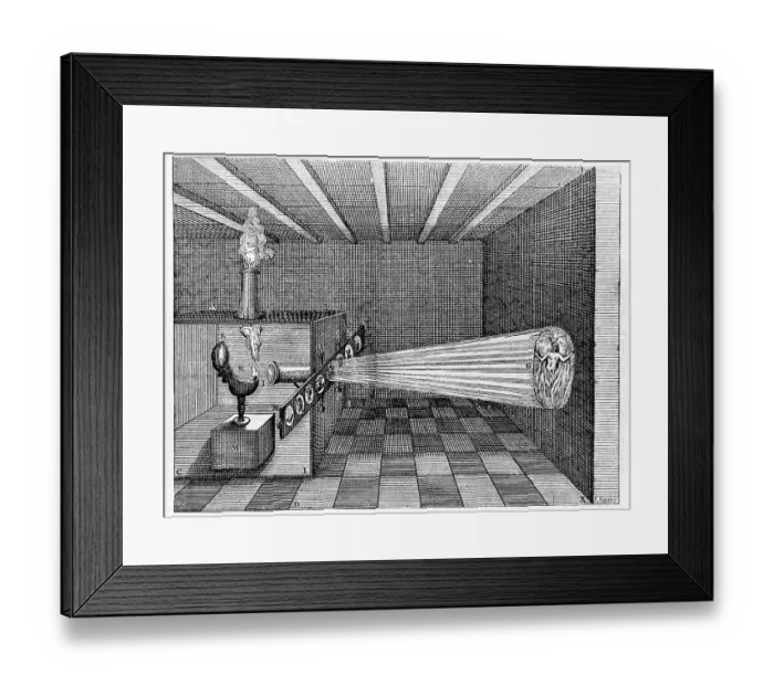 Framed Print : Illustration of a Magic Lantern Slide Projector Framed Print : Illustration of a Magic Lantern Slide Projector