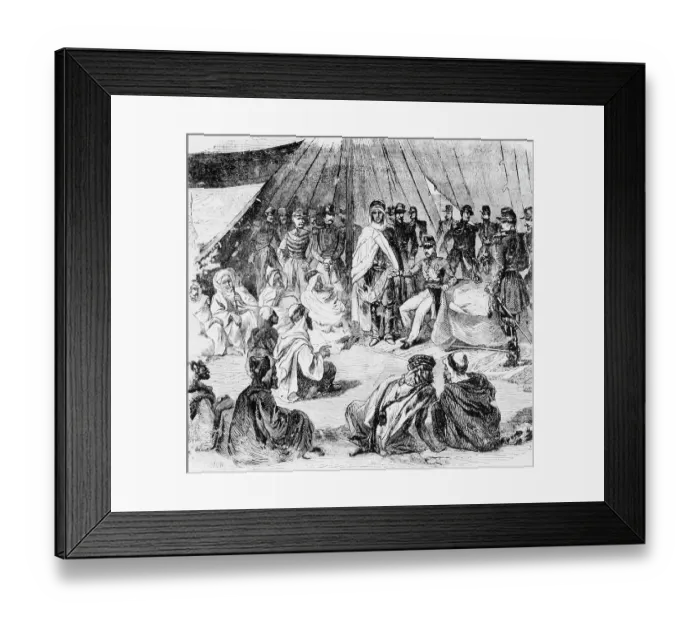 Framed Print : Illustration of Surrender of Berber People to French Framed Print : Illustration of Surrender of Berber People to French