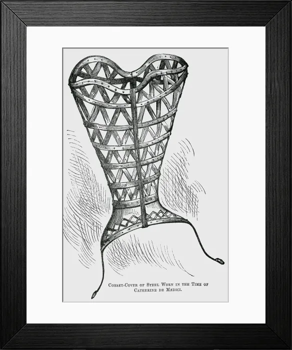Framed Print : Illustration of a 16th-Century Steel Corset Framed Print : Illustration of a 16th-Century Steel Corset