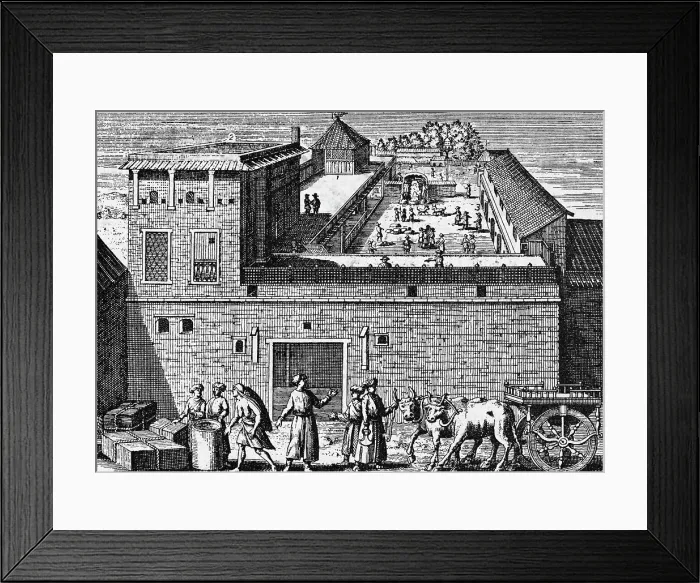 Framed Print : Workers at an Early British Factory of India Framed Print : Workers at an Early British Factory of India