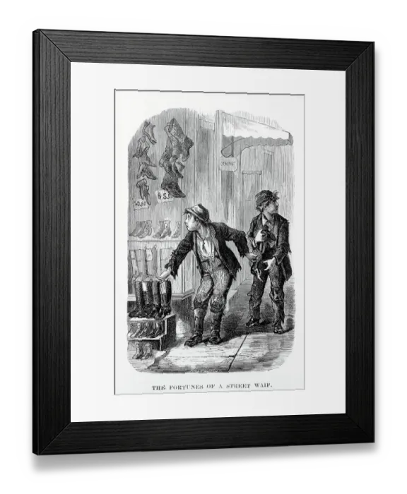Framed Print : The Fortunes of a Street Waif Book Illustration Framed Print : The Fortunes of a Street Waif Book Illustration