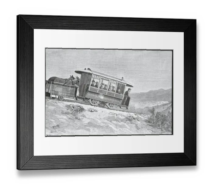 Framed Print : Illustration of First Developed Tramway Framed Print : Illustration of First Developed Tramway