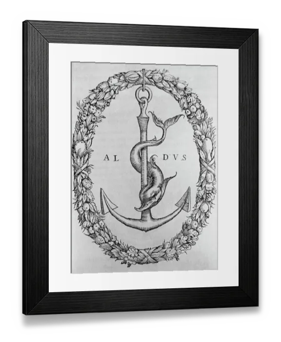 Framed Print : Trade Mark For Printer Aldus Manutius Framed Print : Trade Mark For Printer Aldus Manutius