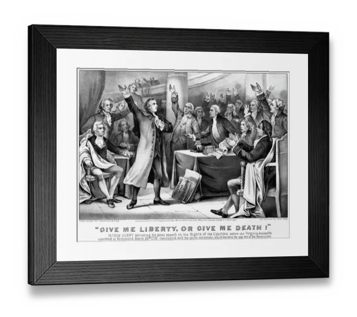 Framed Print : Illustration of Patrick Henry's Famous Speech Framed Print : Illustration of Patrick Henry's Famous Speech