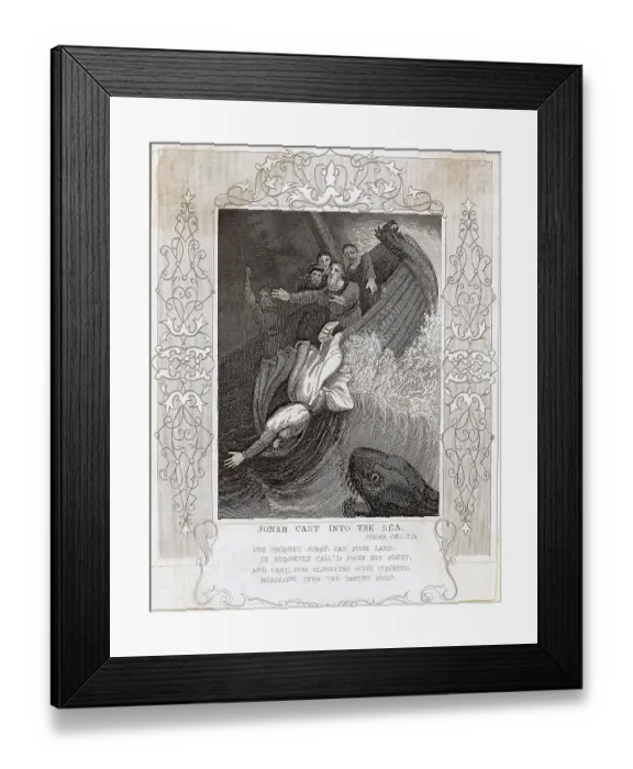 Framed Print : Illus / Jonah Being Cast Into Sea Framed Print : Illus / Jonah Being Cast Into Sea