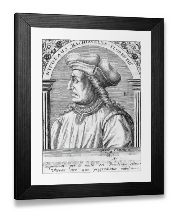 Framed Print : Profile Of Niccolo Machiavelli