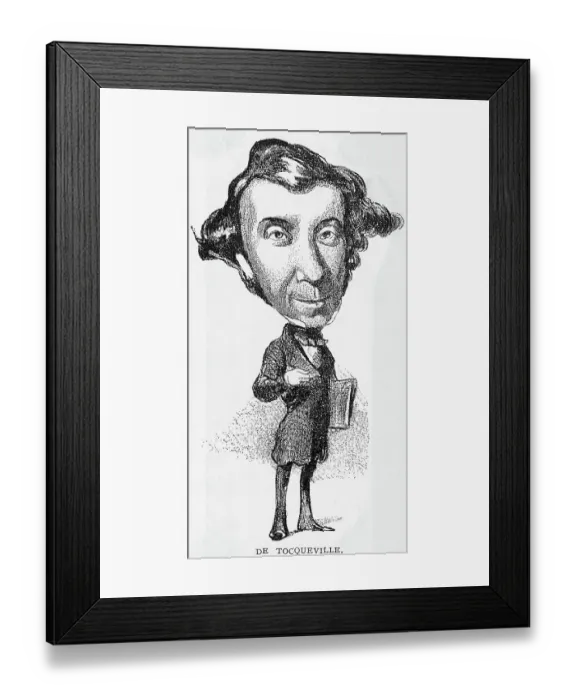 Framed Print : Caricature Of Alexis De Tocqueville Framed Print : Caricature Of Alexis De Tocqueville