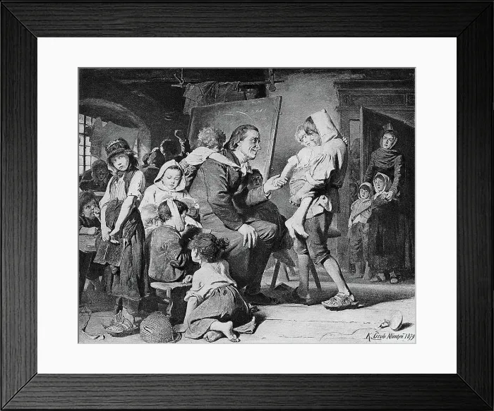 Framed Print : Johann Pestalozzi Teaching Children Framed Print : Johann Pestalozzi Teaching Children