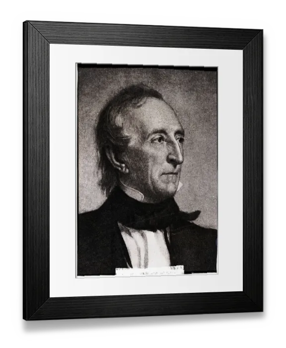 Framed Print : Portrait of John Tyler after George Peter Alexander Healy Framed Print : Portrait of John Tyler after George Peter Alexander Healy