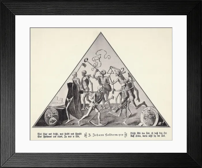 Framed Print : Dance Of Death Engraving