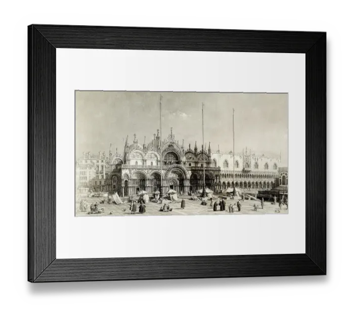 Framed Print : St. Marks Basilica / Venice / Illustration Framed Print : St. Marks Basilica / Venice / Illustration
