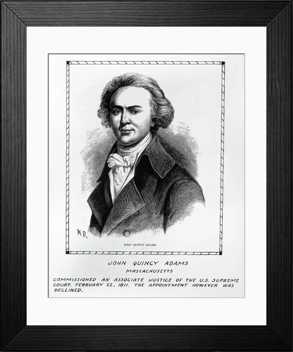 Framed Print : Engraved Portrait Of John Quincy Adams Framed Print : Engraved Portrait Of John Quincy Adams