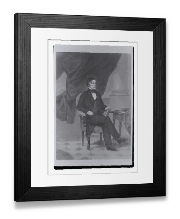 Framed Print : Andrew Johnson Seated In A Chair Framed Print : Andrew Johnson Seated In A Chair