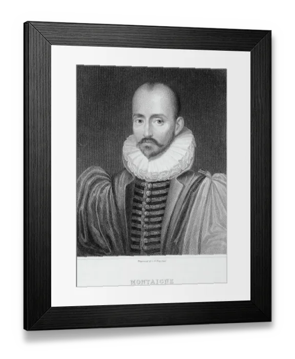 Framed Print : Portrait of Michel de Montaigne by Charles Edward Wagstaff Framed Print : Portrait of Michel de Montaigne by Charles Edward Wagstaff