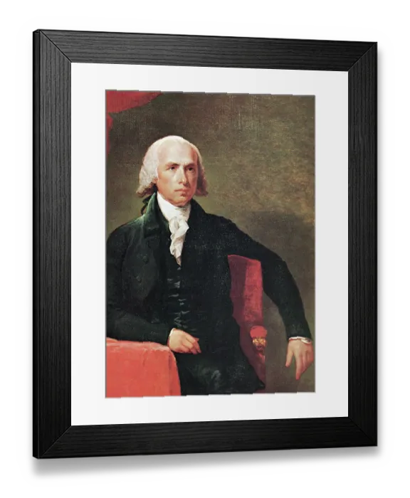 Framed Print : Portrait of James Madison After Gilbert Stuart