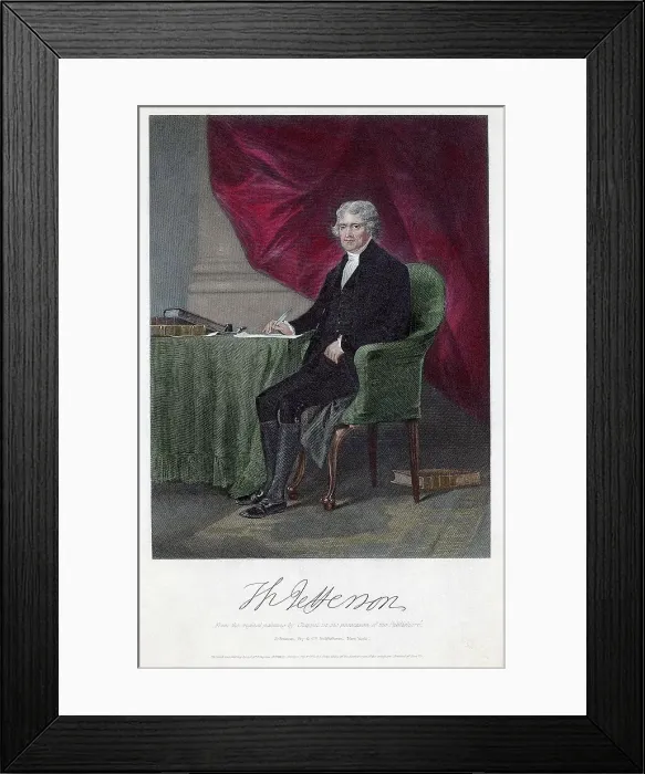 Framed Print : Portrait of Thomas Jefferson after a Painting by Alonzo Chappel Framed Print : Portrait of Thomas Jefferson after a Painting by Alonzo Chappel