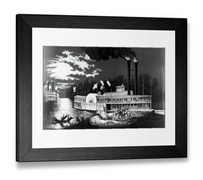 Framed Print : Wooding Up on the Mississippi Framed Print : Wooding Up on the Mississippi