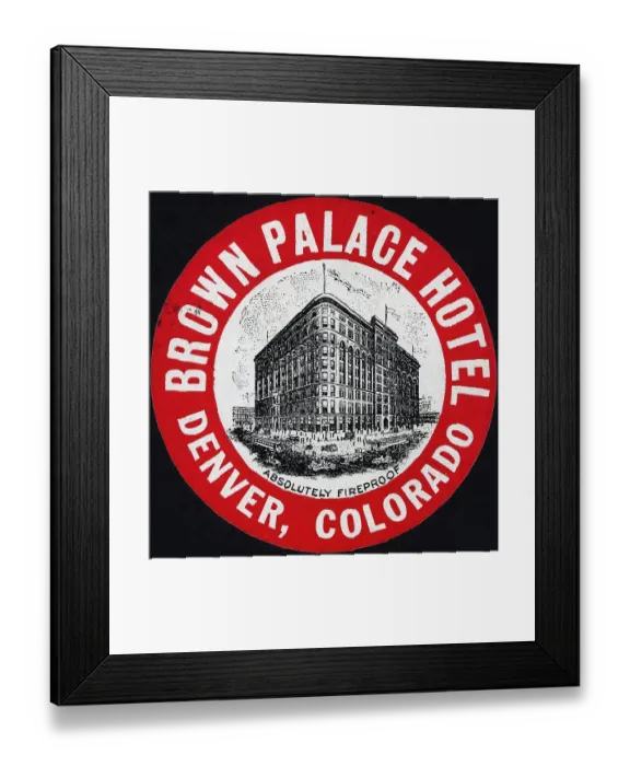 Framed Print : Hotel Souvenir Sticker Framed Print : Hotel Souvenir Sticker