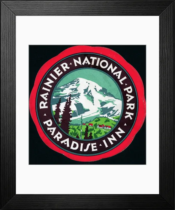 Framed Print : Hotel Souvenir Sticker