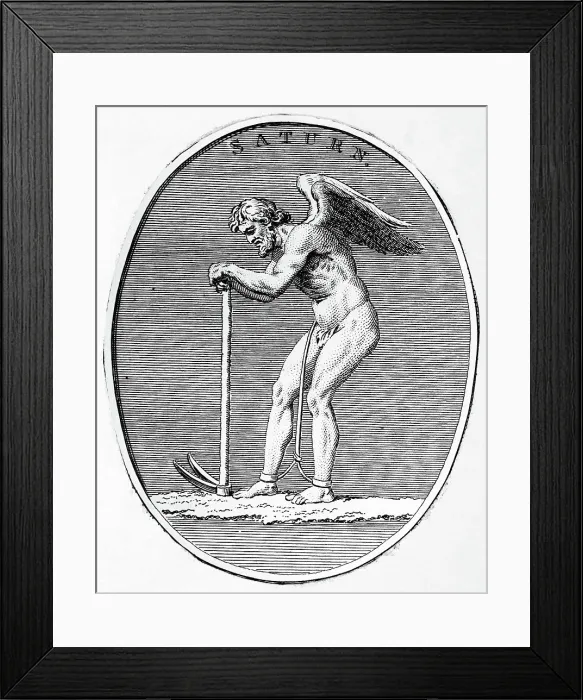 Framed Print : Illustration Of Saturn / Roman God Framed Print : Illustration Of Saturn / Roman God