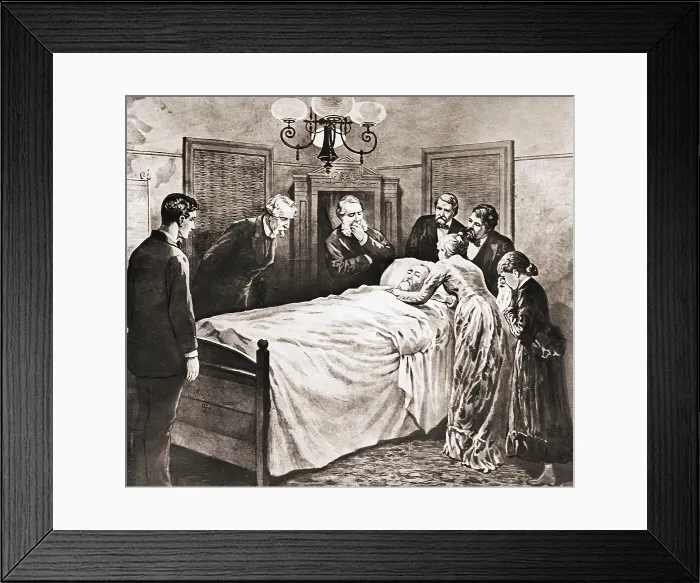 Framed Print : President Garfield On His Deathbed Framed Print : President Garfield On His Deathbed